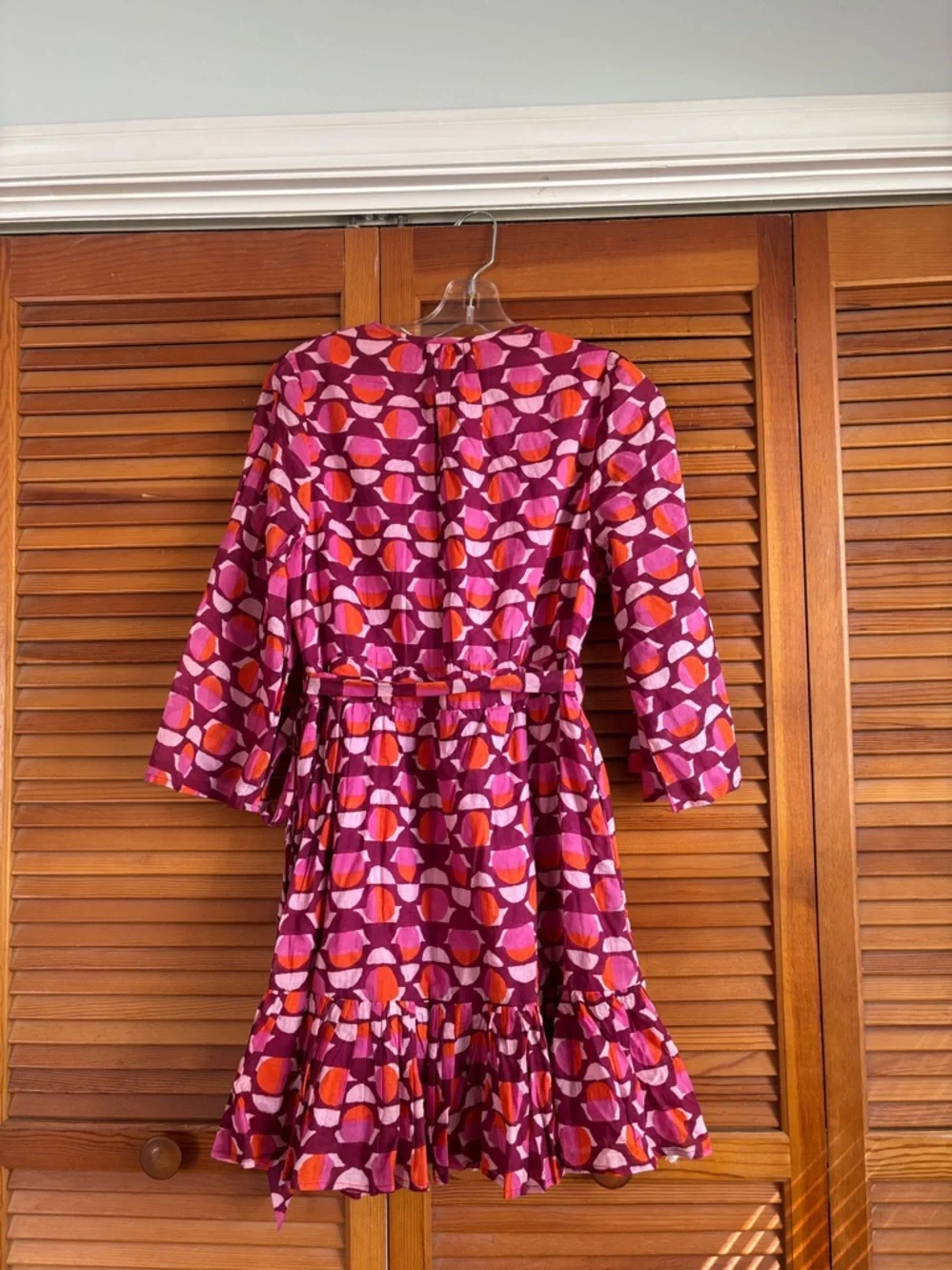 Banjanan Gwen Curlew Curve Lilac Sachet Wrap Mini Dress Size L‎